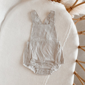 Sand Stripe Cross Back Romper