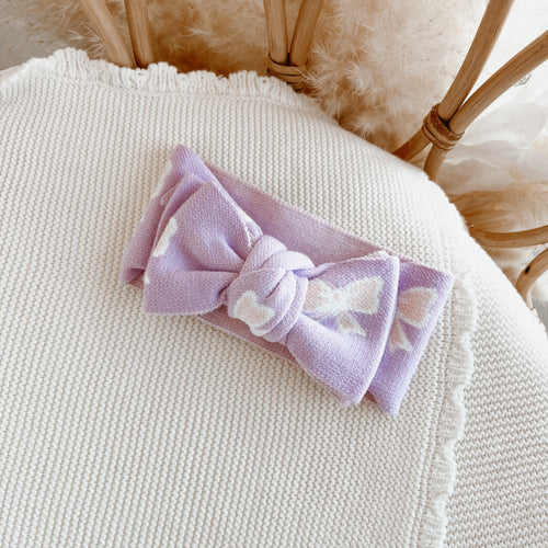 Easter Purple Bow Topknot