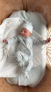 Long Sleeve Bamboo Growsuit & Beanie Bundle - Puddle Duck