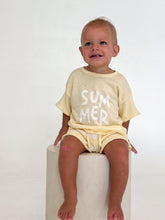 Load image into Gallery viewer, Kids Knit Shorts - Yellow Stripe