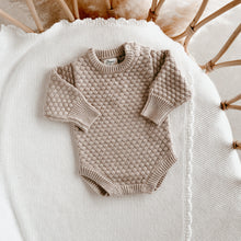 Load image into Gallery viewer, Lamb Long Sleeve Knit Romper - Fawn