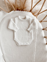 Load image into Gallery viewer, Personalised &#39;First Easter&#39; Lamb Long Sleeve Knit Romper - Milk