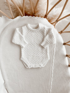 Personalised 'First Easter' Lamb Long Sleeve Knit Romper - Milk