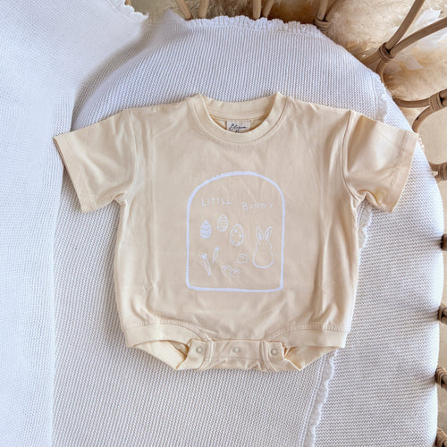 'Little Bunny' Slouch Romper OR Tee - Yellow (NB-7Y)