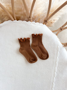 Brown Socks (Frill or Scrunch)