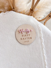 Load image into Gallery viewer, Personalised &#39;First Easter 2025&#39; Plaque - Acrylic Name