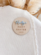 Load image into Gallery viewer, Personalised &#39;First Easter 2025&#39; Plaque - Acrylic Name