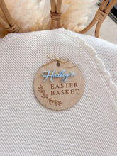 Load image into Gallery viewer, Personalised Easter Basket Tag (Leaf) - Acrylic Name