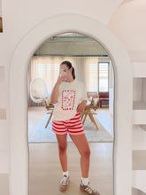 Load image into Gallery viewer, Ladies &#39;Favourite Days&#39; Tee - White &amp; Red