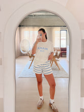 Load image into Gallery viewer, &#39;Mama Club&#39; Tee - White &amp; Blue