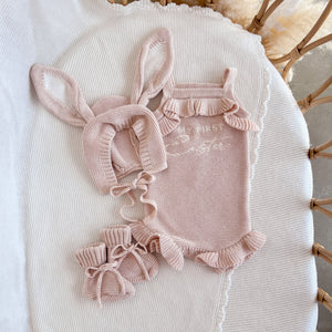 'My First Easter' Singlet Frill Romper Bundle - Pink Lemonade