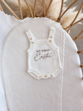 Load image into Gallery viewer, &#39;My First Easter&#39; Singlet Knit Romper Bundle - Milk