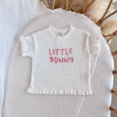 'Little Bunny' Tee - Pink Frill