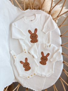 Bouclé Bunny Knit Sweater