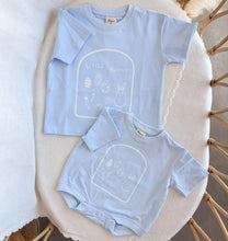 Load image into Gallery viewer, &#39;Little Bunny&#39; Slouch Romper OR Tee - Blue (NB-7Y)