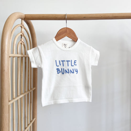 'Little Bunny' Oversized Tee - Blue