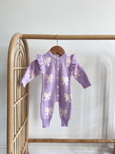 Load image into Gallery viewer, Easter Knit Purple Bow Romper