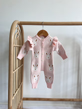 Load image into Gallery viewer, Easter Knit Pink Bunny Romper