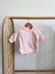 'Little Bunny' Long Sleeve Bubble Romper - Pink