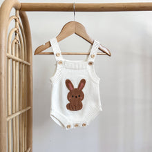 Load image into Gallery viewer, Bouclé Bunny Singlet Knit Romper