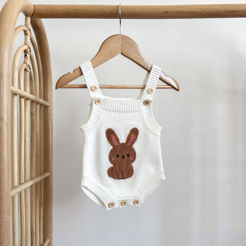 Boucle Bunny Singlet Knit Romper