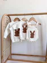 Load image into Gallery viewer, Bouclé Bunny Singlet Knit Romper