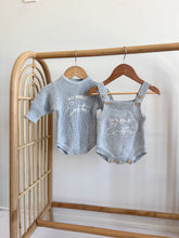 Load image into Gallery viewer, &#39;My First Easter&#39; Singlet Knit Romper - Powder Blue