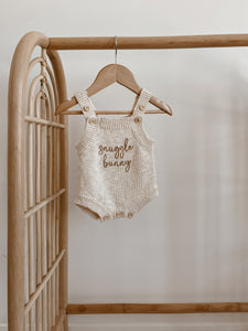 'Snuggle Bunny' Singlet Knit Romper Bundle - Honey