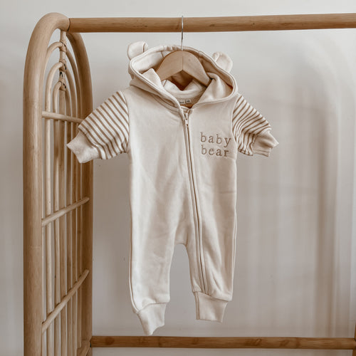 'Baby Bear' Hoodie Zip Romper