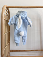 Load image into Gallery viewer, &#39;Little Bunny&#39; Hoodie Zip Romper - Blue