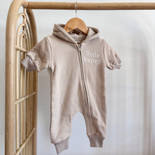 Load image into Gallery viewer, &#39;Little Bunny&#39; Hoodie Zip Romper - Beige