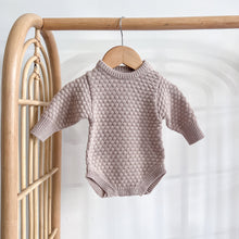 Load image into Gallery viewer, Lamb Long Sleeve Knit Romper - Fawn