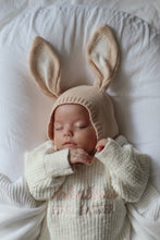 Load image into Gallery viewer, Bunny Ear Knit Bonnet - Pink Lemonade