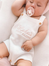 Load image into Gallery viewer, Personalised &#39;First Easter&#39; Singlet Knit Romper - Milk