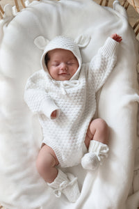 Lamb Long Sleeve Romper Bundle - Milk