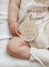 Load image into Gallery viewer, Personalised &#39;First Easter 2025&#39; Plaque - Etched Name