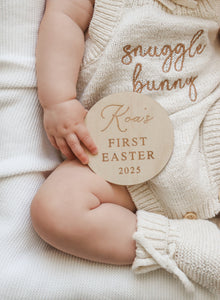 Personalised 'First Easter 2025' Plaque - Etched Name