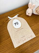 Load image into Gallery viewer, Wooden &#39;Sleeps Until Easter Bunny Visits&#39; - Personalised