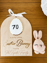 Load image into Gallery viewer, Wooden &#39;Sleeps Until Easter Bunny Visits&#39; - Personalised