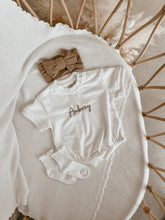 Load image into Gallery viewer, Short Sleeve Personalised Bubble Romper - Milk