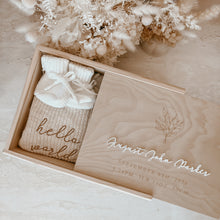 Load image into Gallery viewer, Wooden Personalised Baby Keepsake Box *