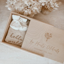 Load image into Gallery viewer, Wooden Personalised Baby Keepsake Box *