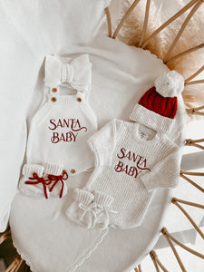 'Santa Baby' Long Sleeve Knit Romper