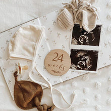 Load image into Gallery viewer, Etched Wooden Pregnancy Milestone Collection - Set of 14 - 10cm