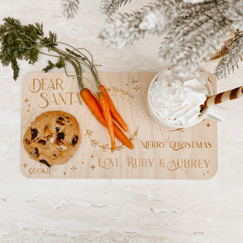 Wooden Santa Treat Tray