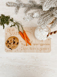 Wooden Santa Treat Tray