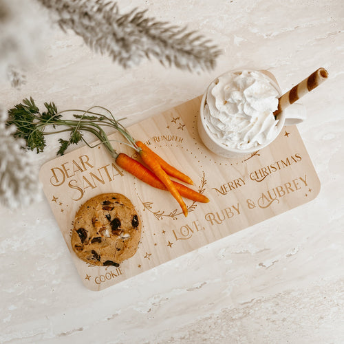 Wooden Santa Treat Tray