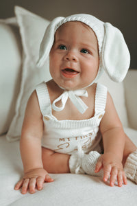 'My First Easter' Singlet Knit Romper - Milk