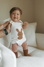 Load image into Gallery viewer, Bouclé Bunny Singlet Knit Romper