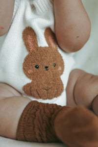 Bouclé Bunny Singlet Knit Romper